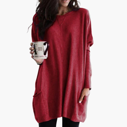Ladies Oversized Crew Neck Sweater