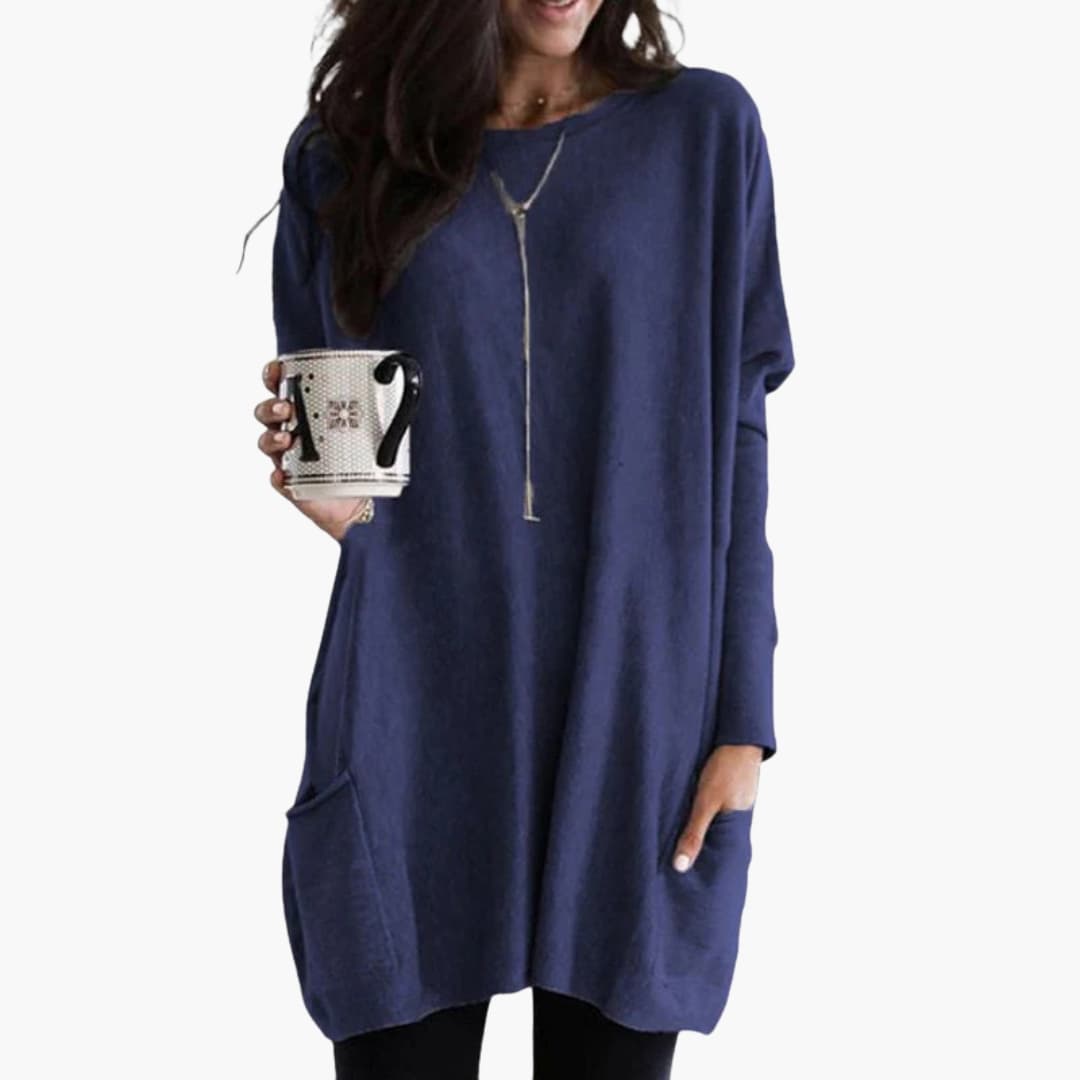 Ladies Oversized Crew Neck Sweater