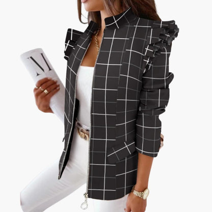 Ladies' Zip Up Printed Jacket