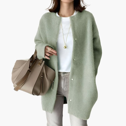 Ladies Open Front Snap Button Sweater