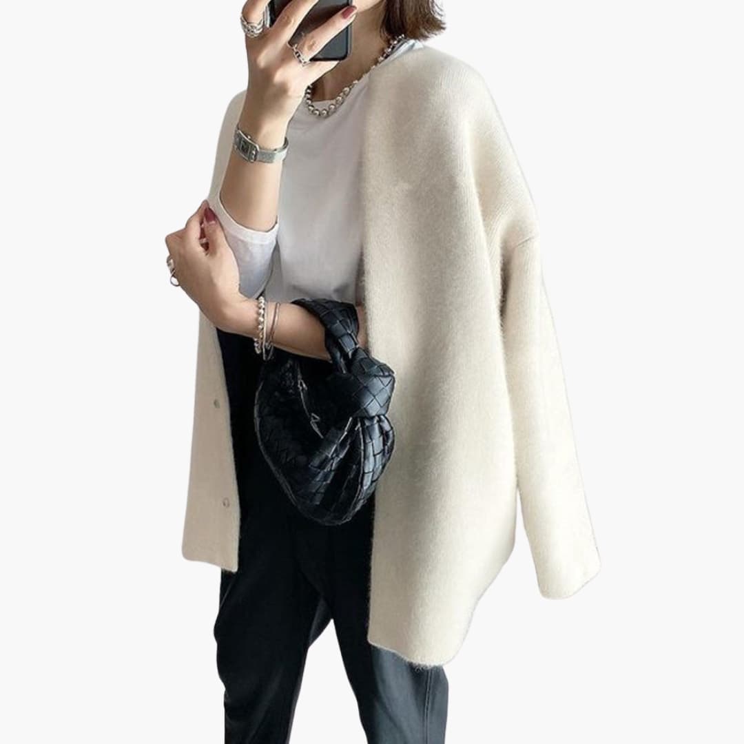 Cozy Women's Large Long Sleeve Cardigan Sweater