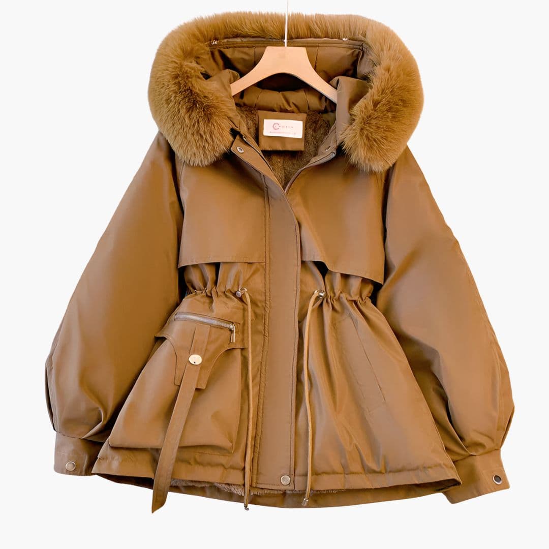 Ladies' Waterproof Red Jacket with Hood