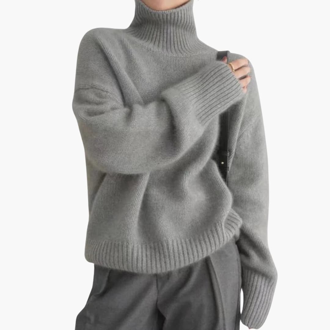 Women's Cozy Turtleneck Ribbed Sweater