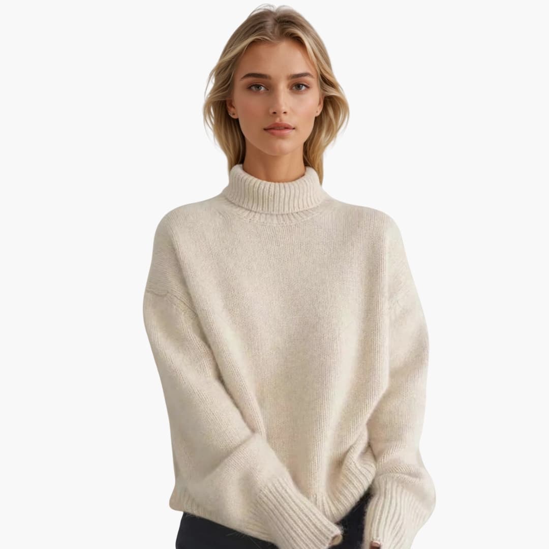 Women's Cozy Turtleneck Ribbed Sweater