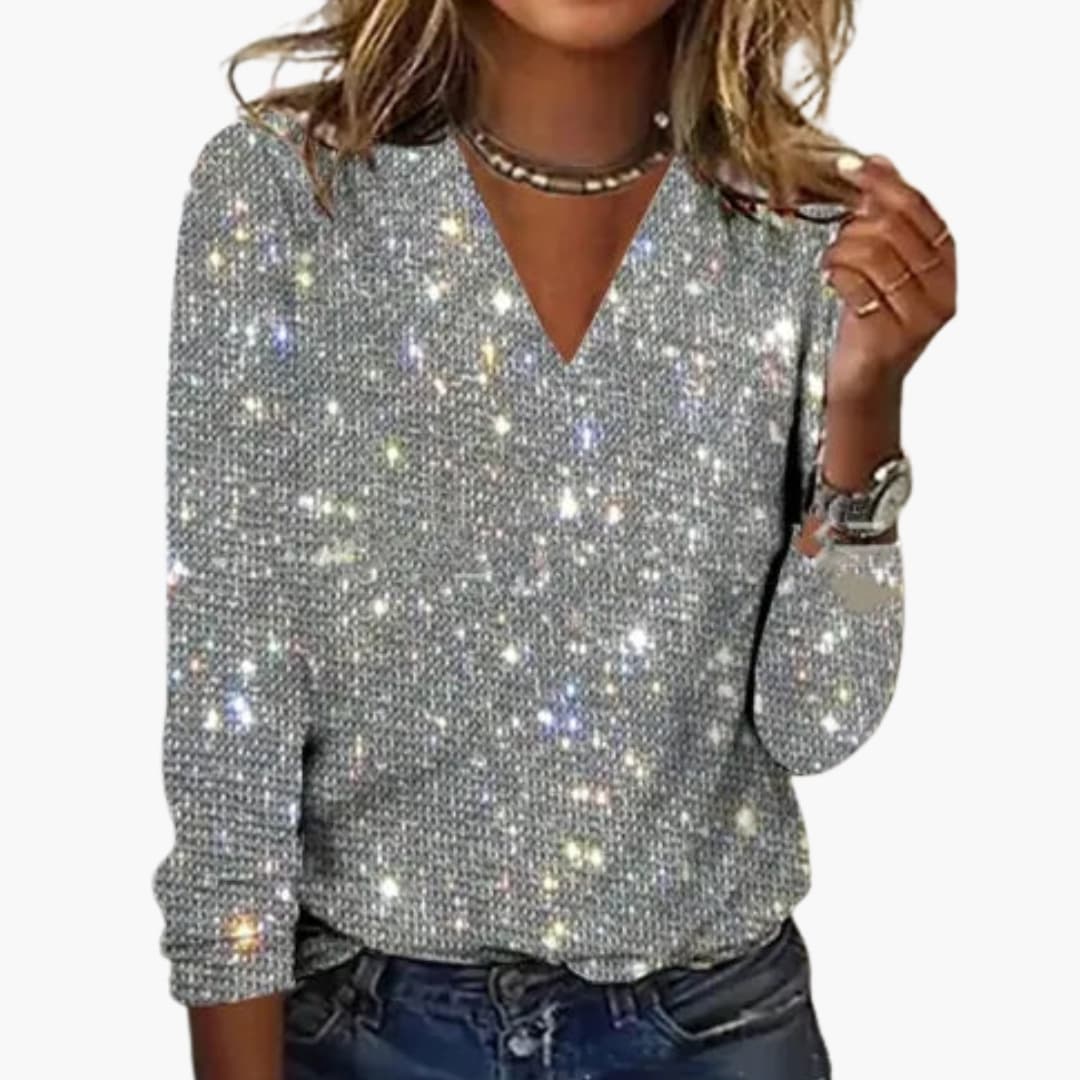 Women's Soft V-Neck Knit Sweater - Vossary