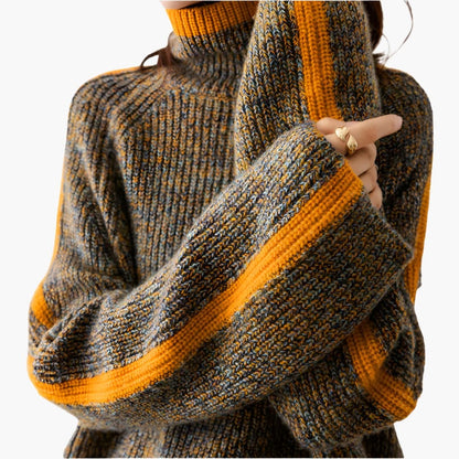Ladies Classic Horizontal Knit Sweater