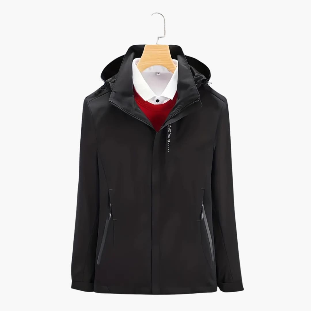 Waterproof Women's Snow Jacket with Hooded Zip Pockets - Vossary