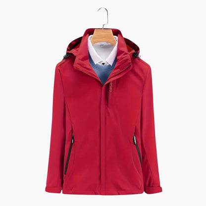 Waterproof Women's Snow Jacket with Hooded Zip Pockets