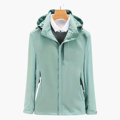 Waterproof Women's Snow Jacket with Hooded Zip Pockets