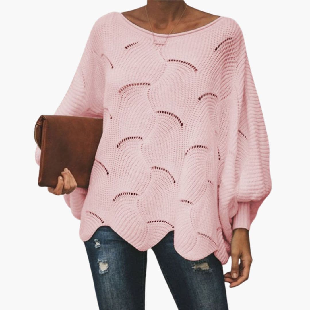 Women's Soft Oversized Sweater with Bell Sleeves