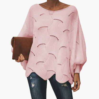 Women's Soft Oversized Sweater with Bell Sleeves