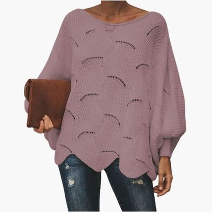 Women's Soft Oversized Sweater with Bell Sleeves