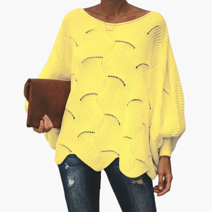 Women's Soft Oversized Sweater with Bell Sleeves