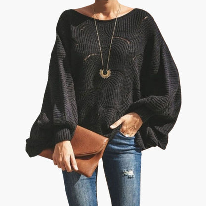 Women's Soft Oversized Sweater with Bell Sleeves