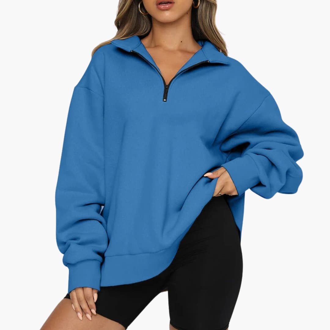 Ladies Soft Half Zip Knit Jumper