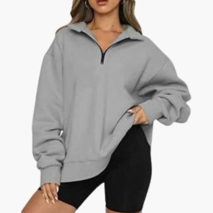 Ladies Soft Half Zip Knit Jumper