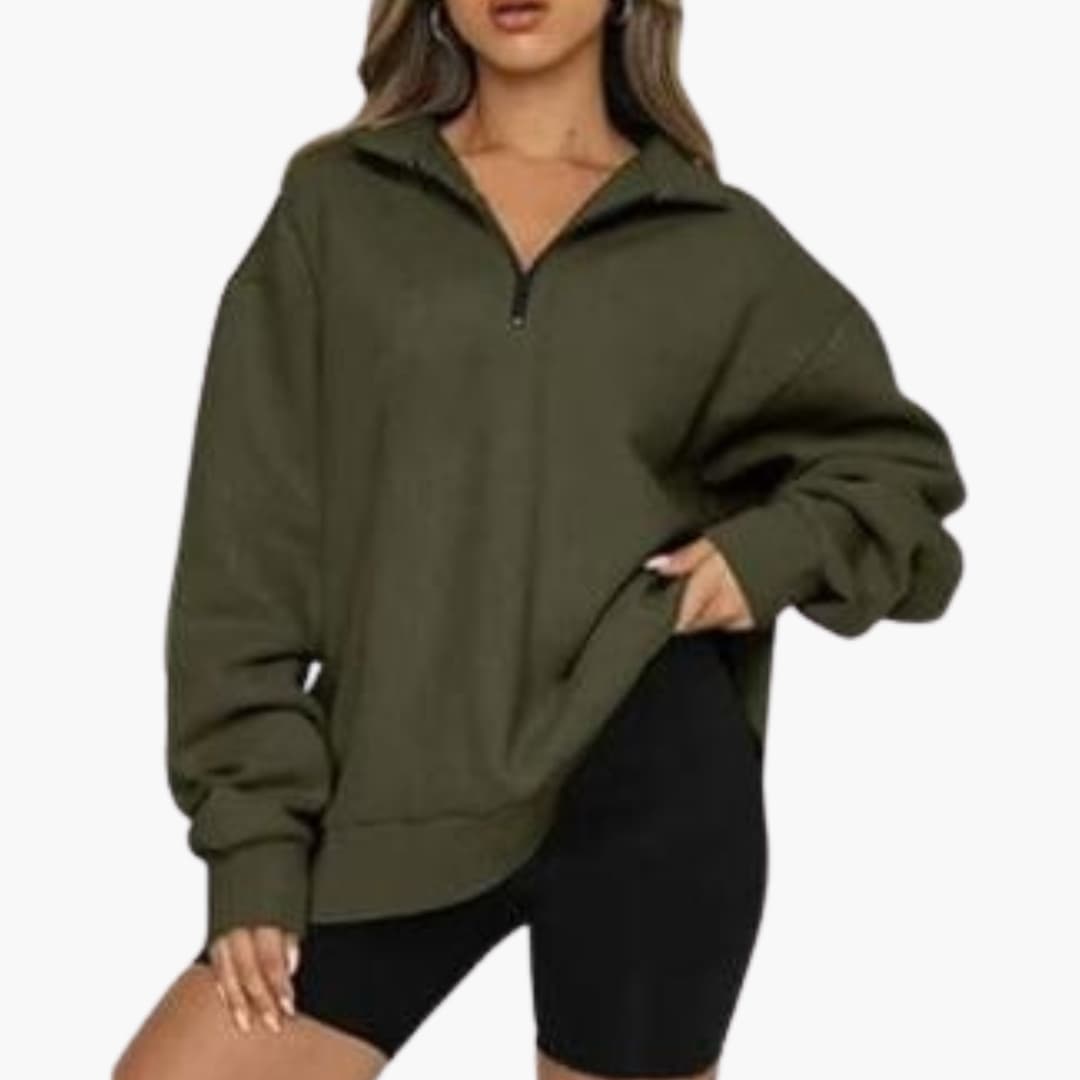 Ladies Soft Half Zip Knit Jumper