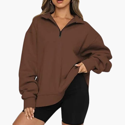Ladies Soft Half Zip Knit Jumper