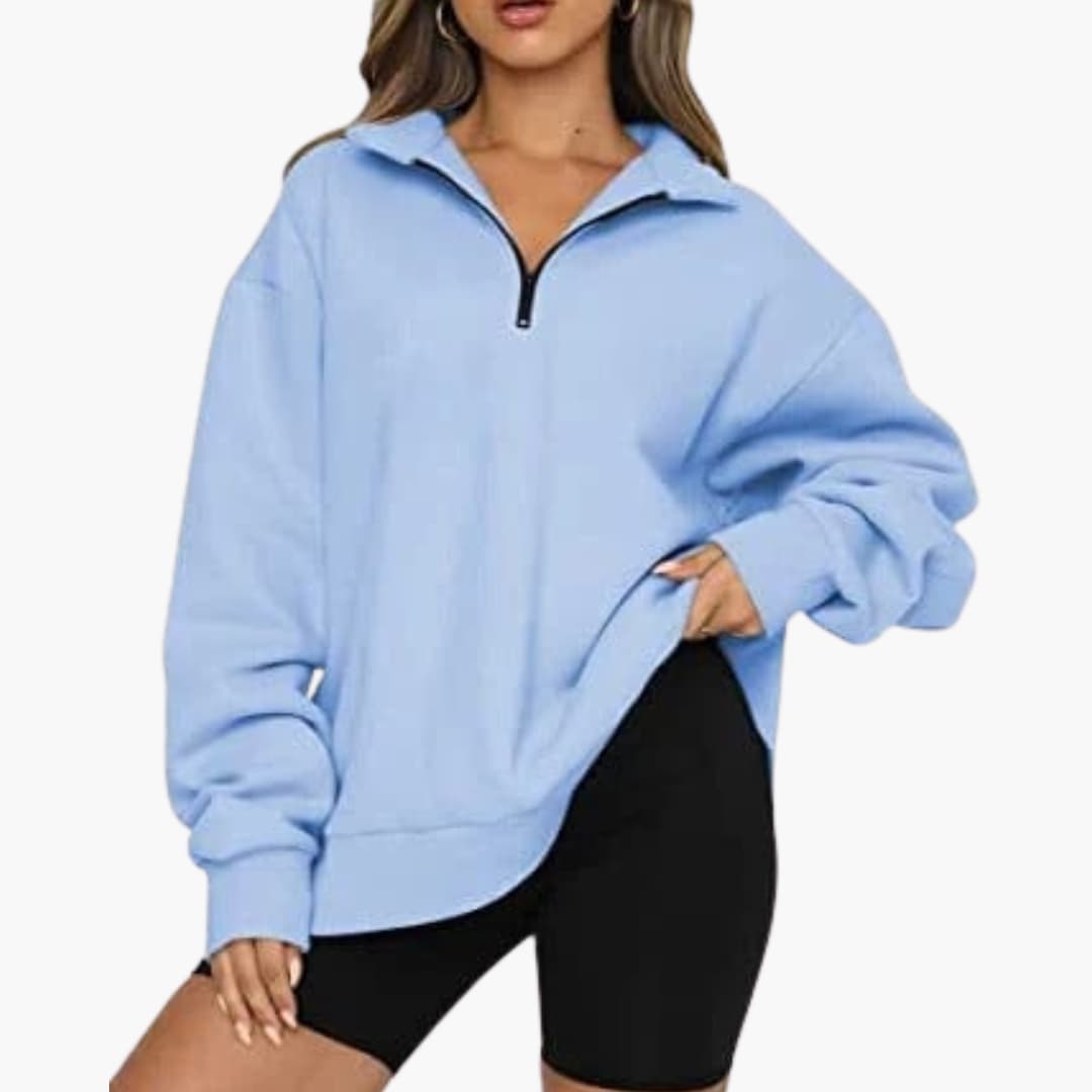 Ladies Soft Half Zip Knit Jumper