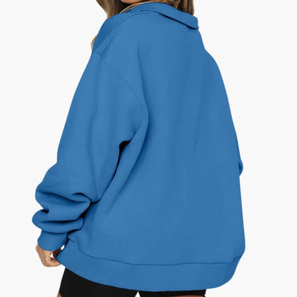 Ladies Soft Half Zip Knit Jumper
