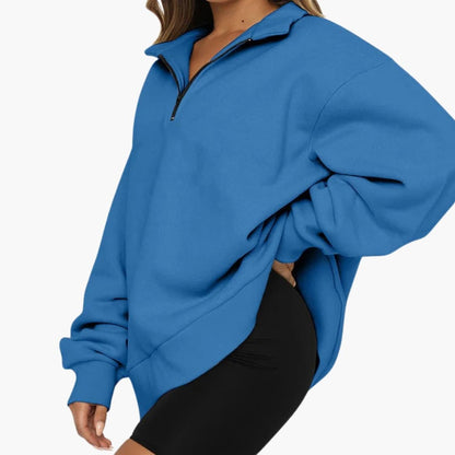 Ladies Soft Half Zip Knit Jumper