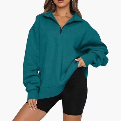 Ladies Soft Half Zip Knit Jumper