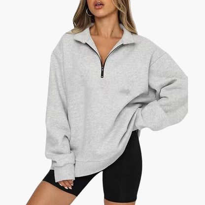 Ladies Soft Half Zip Knit Jumper