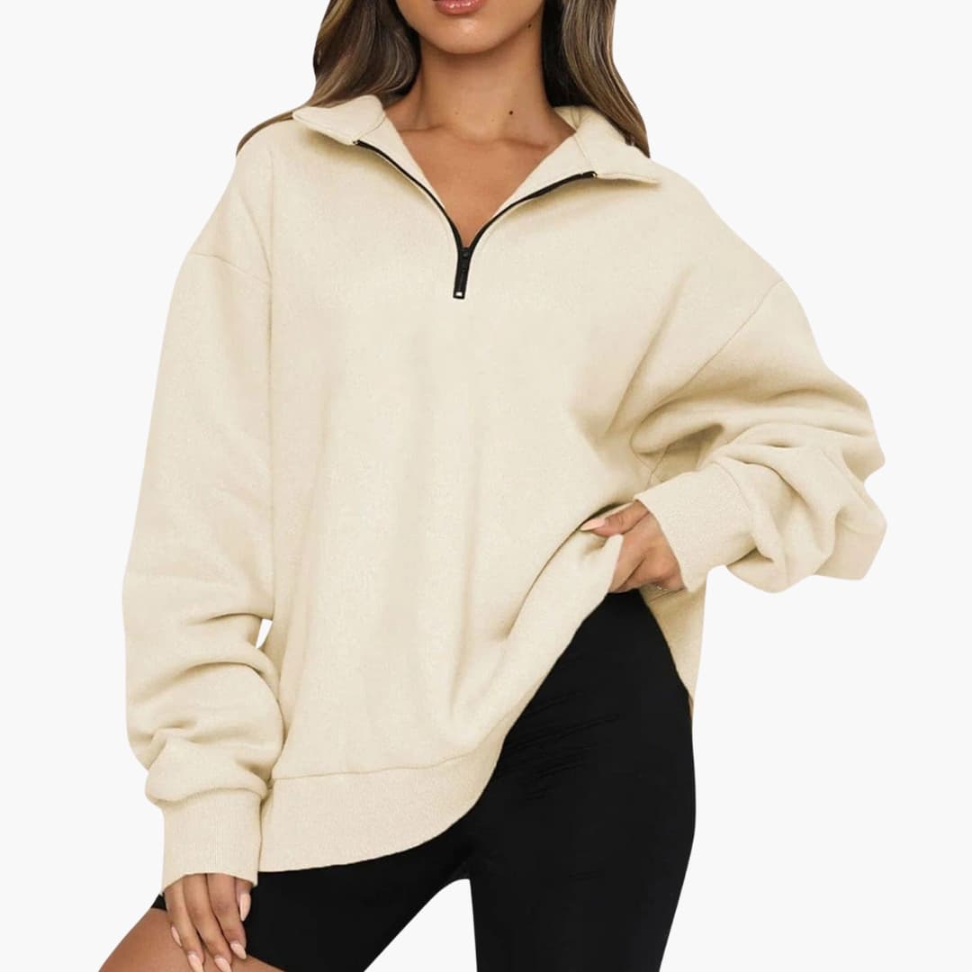 Ladies Soft Half Zip Knit Jumper