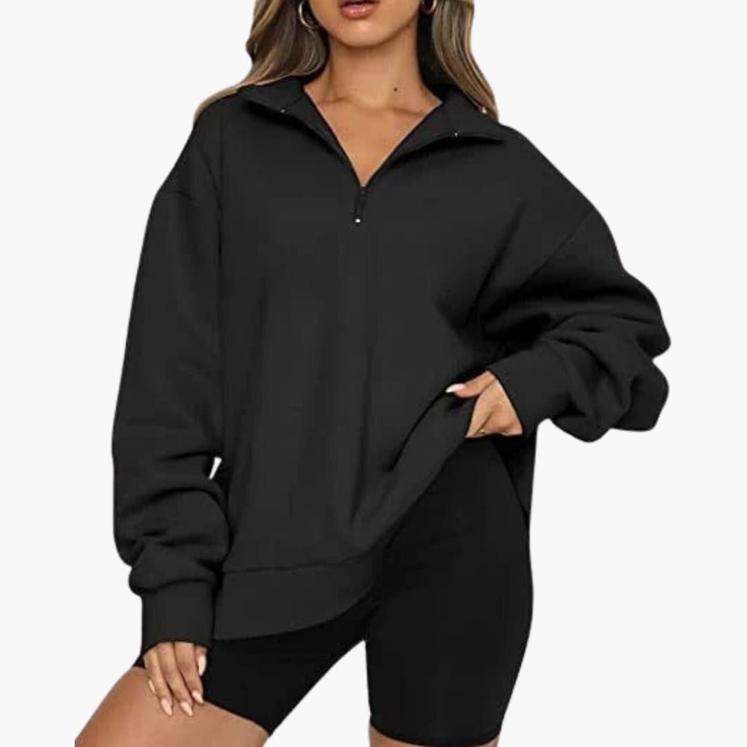 Ladies Soft Half Zip Knit Jumper