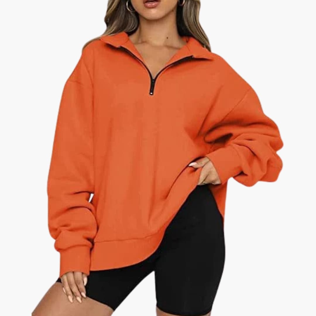Ladies Soft Half Zip Knit Jumper