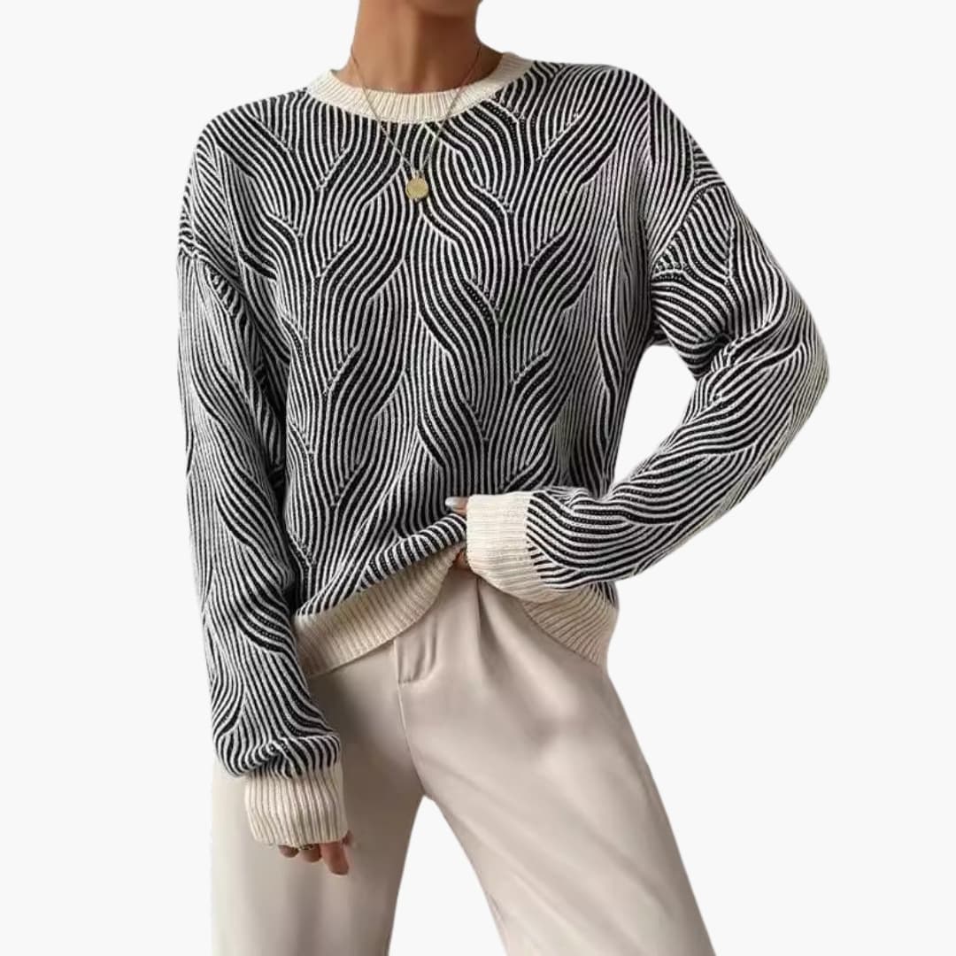 Fashionable Ladies Cable Knit Sweater