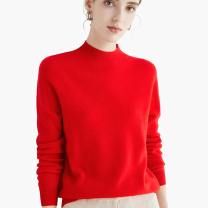 Cozy Crew Neck Women's Knit Sweater - Vossary