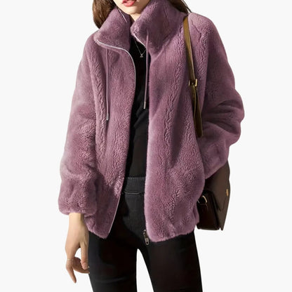 Soft Fleece Women's Zip Up Coat