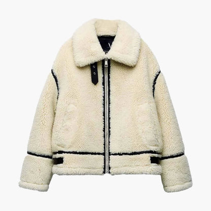 Soft Fleece Zip Up Women's Jacket with Pockets