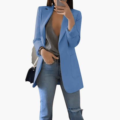 Classic Open Front Long Sleeve Women's Jacket