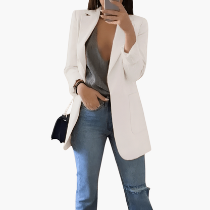 Classic Open Front Long Sleeve Women's Jacket