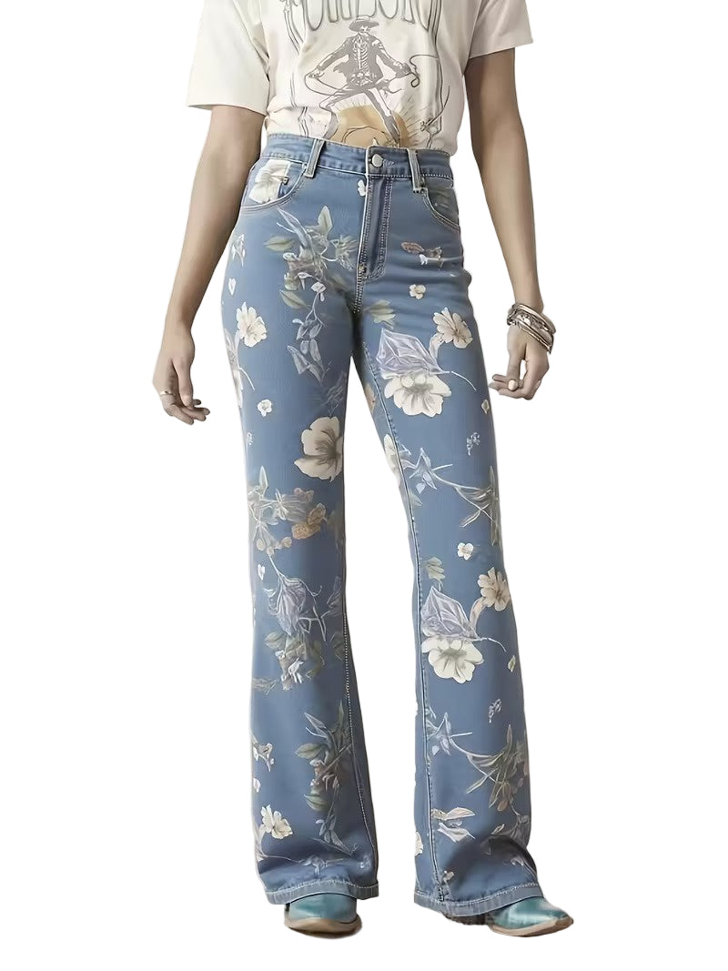 Ladies Floral Print Pants - Vossary