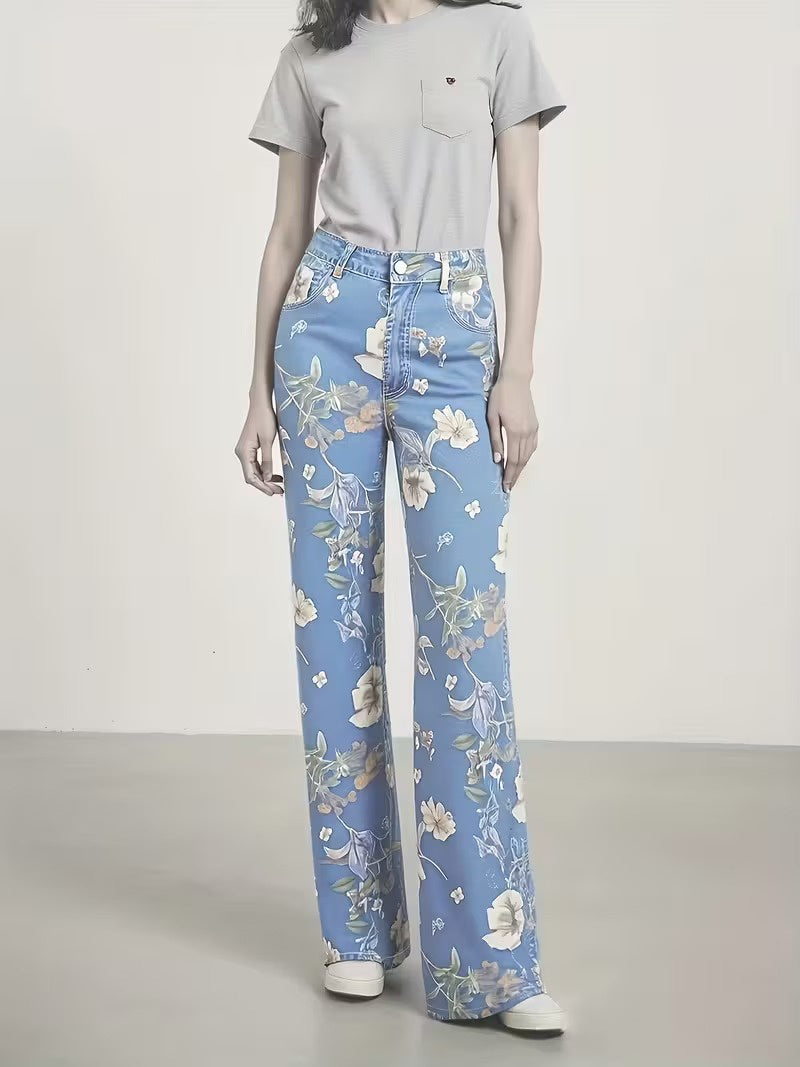 Ladies Floral Print Pants