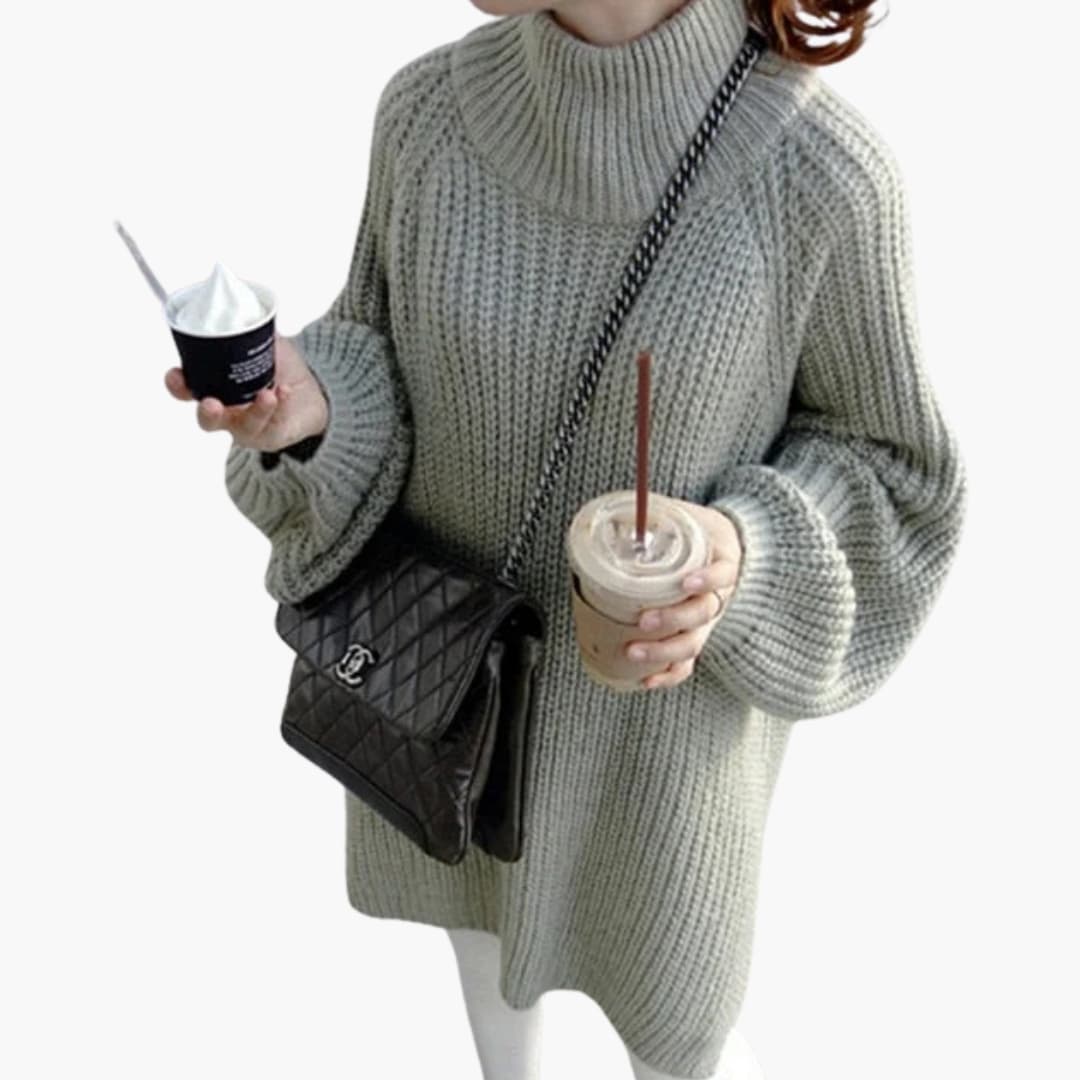 Comfy Women's Crew Neck Oversized Sweater - Vossary