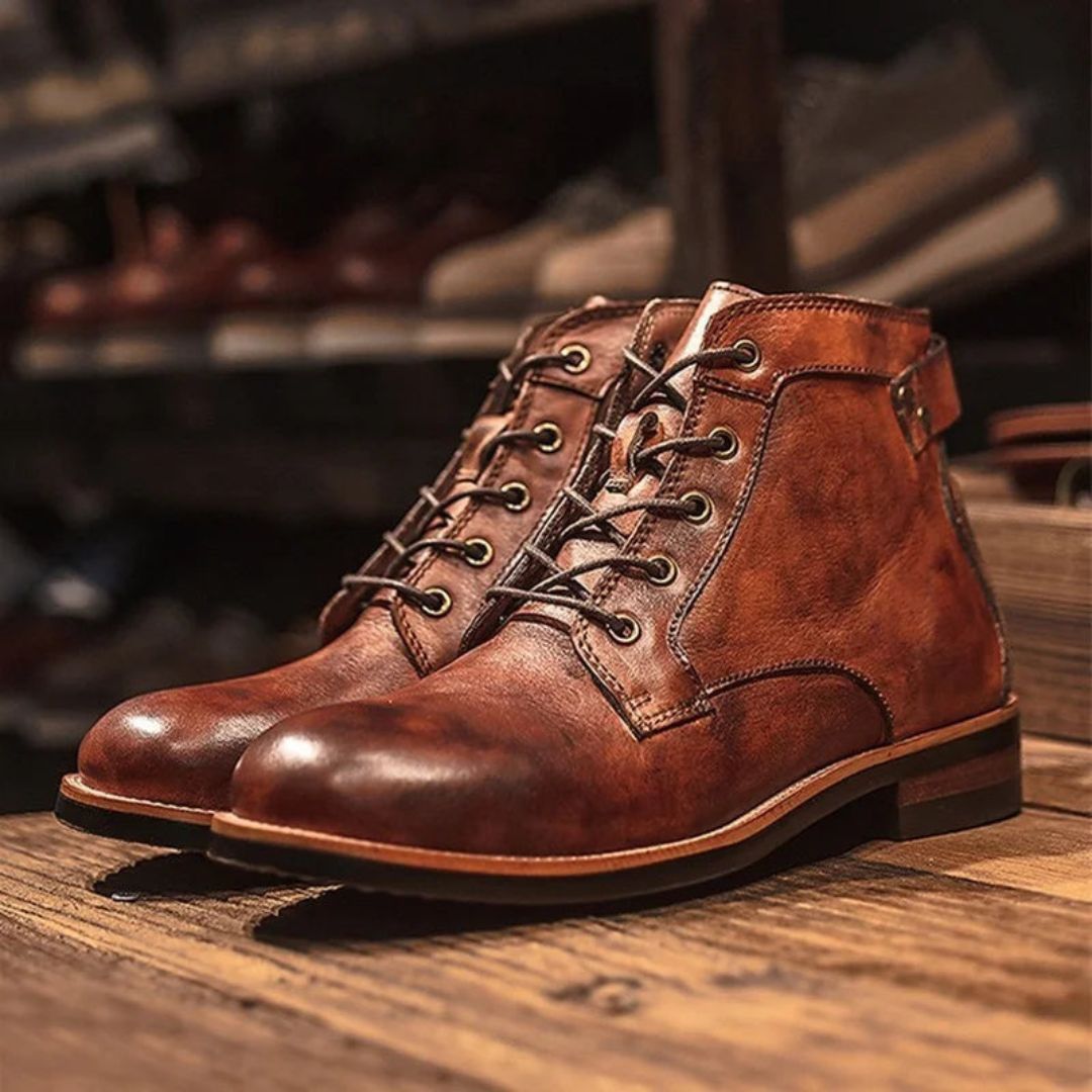 Rugged Outdoor Leather Hiking Boots - EasyApparels