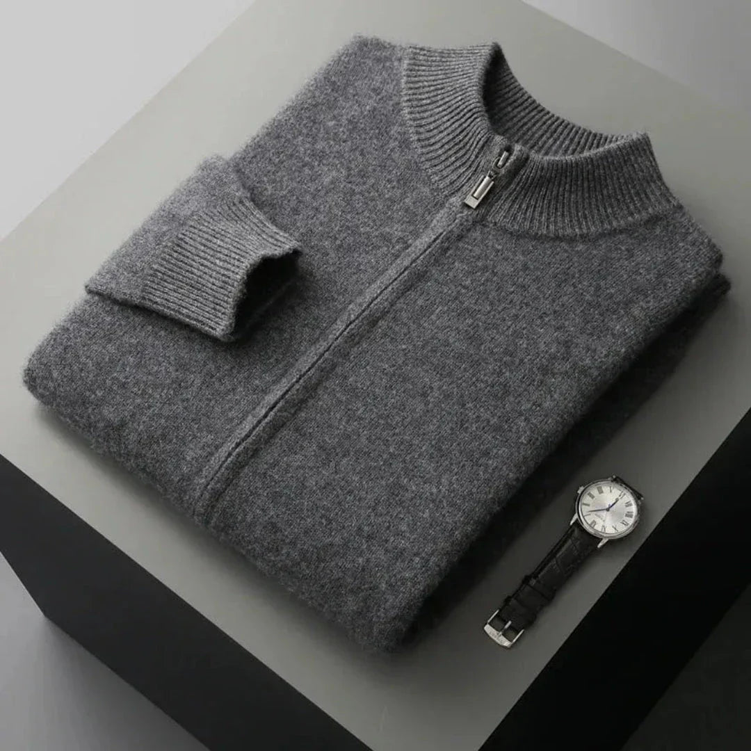 Warm Wool Zip Up Sweater