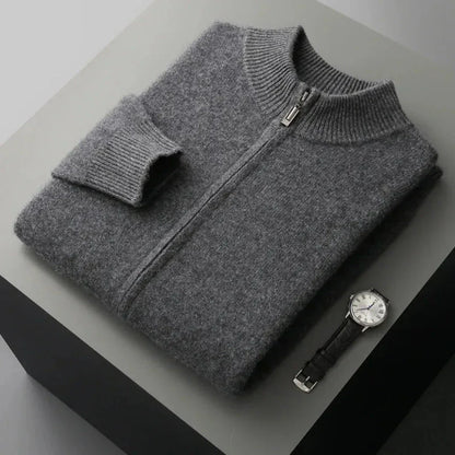 Warm Wool Zip Up Sweater