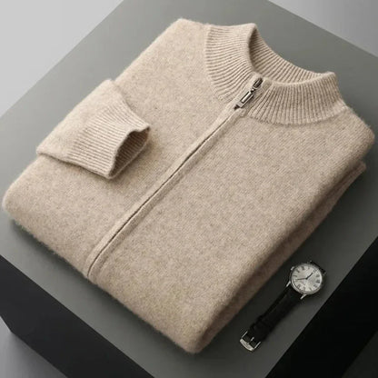Warm Wool Zip Up Sweater