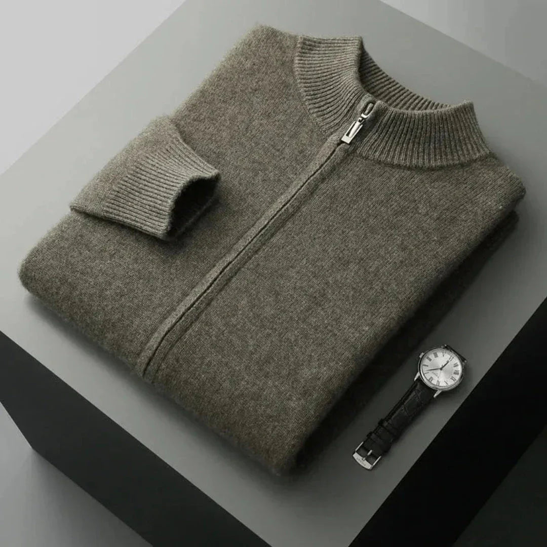 Warm Wool Zip Up Sweater