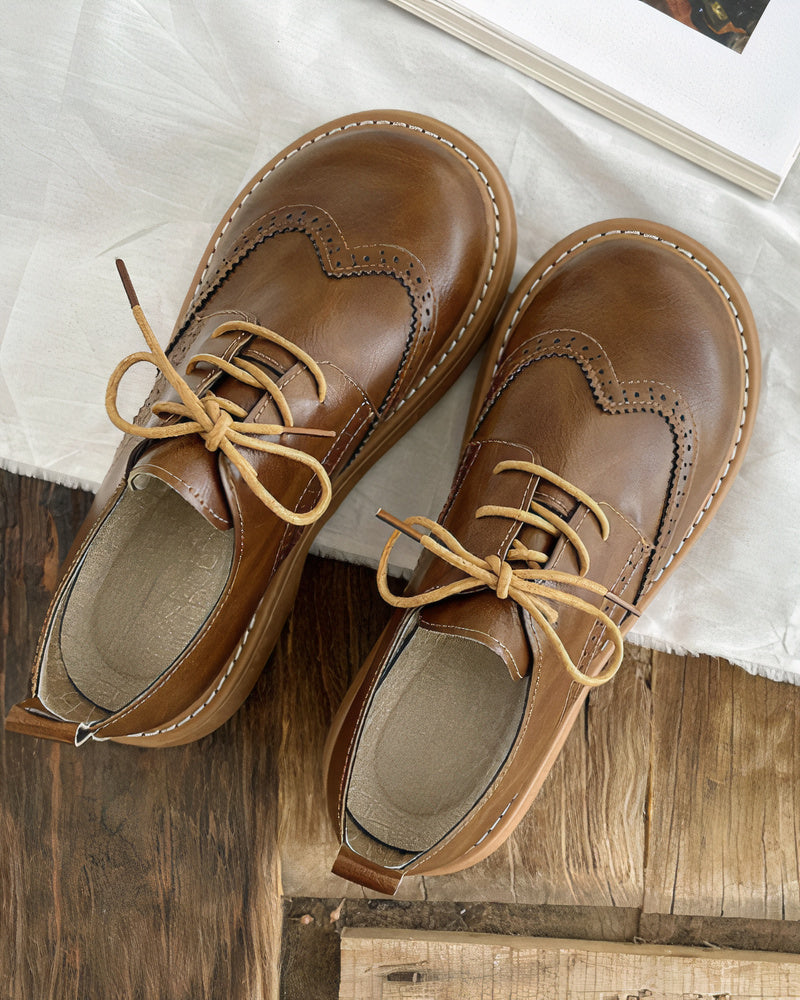 Classic Women's Leather Oxford Shoes