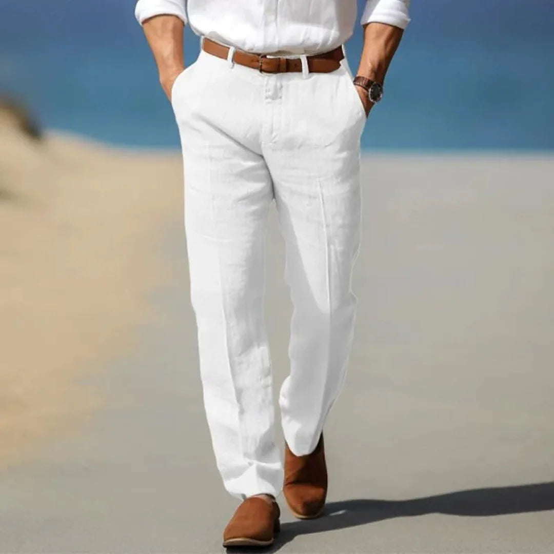 Lightweight Summer Linen Trousers - EasyApparels