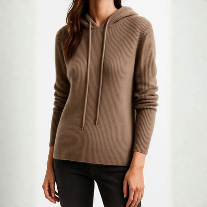Soft Women's Cashmere Ribbed Sweatshirt