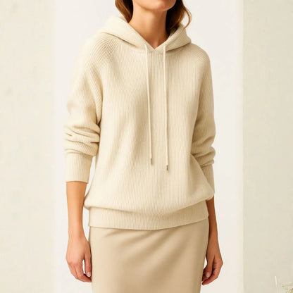 Soft Women's Cashmere Ribbed Sweatshirt
