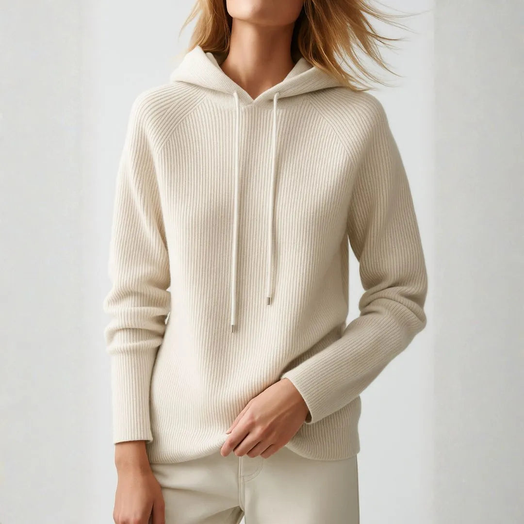 Soft Women's Cashmere Ribbed Sweatshirt - EasyApparels