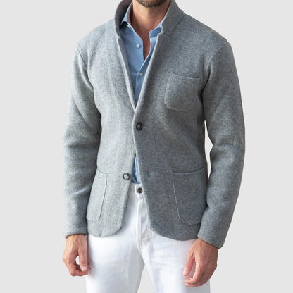 Classic Women's Knitted Coat - Soft Chic Winter Jacket